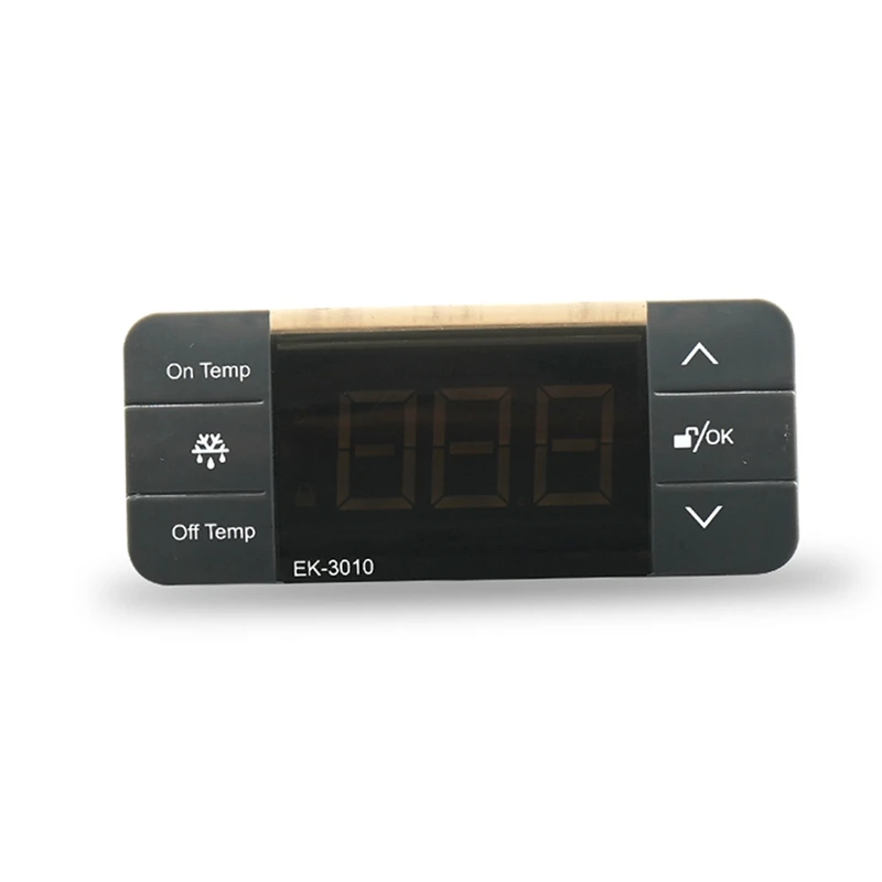 Termostato con controlador de temperatura, Sensor de 220V con sonda para congelador de almacenamiento en frío, color negro, EK-3010