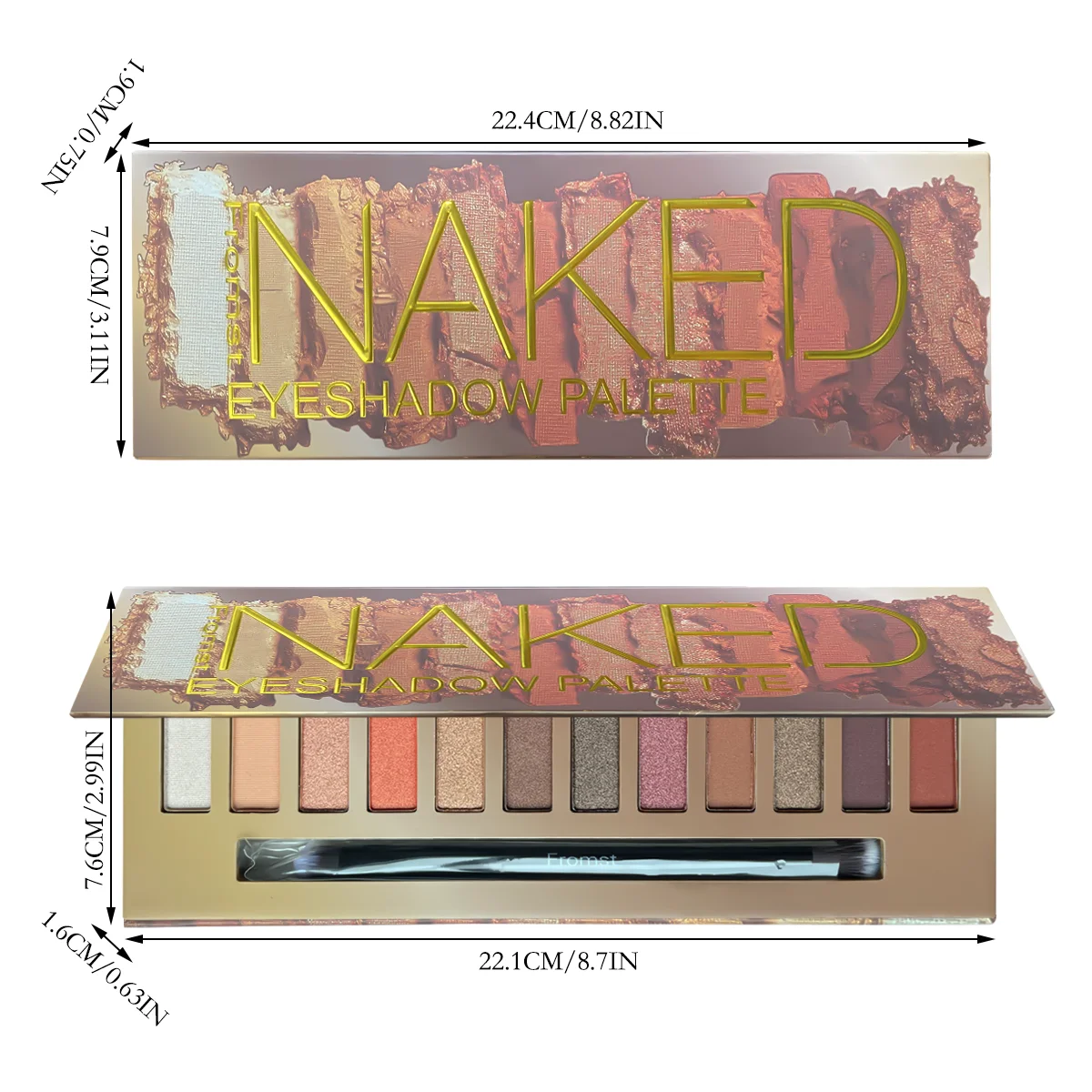 12 Colors Naked Heat Eyeshadow Palette a Perfect Halloween Makeup Gift for Your Best Friend and Partner