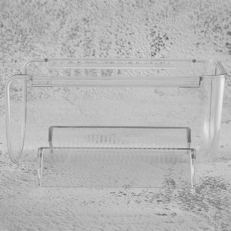 

4Pcs Refrigerator Wine Holder,Clear Stackable Plastic Wine Rack Storage Water Bottle Organizer Water Bottle for Fridge-AD23