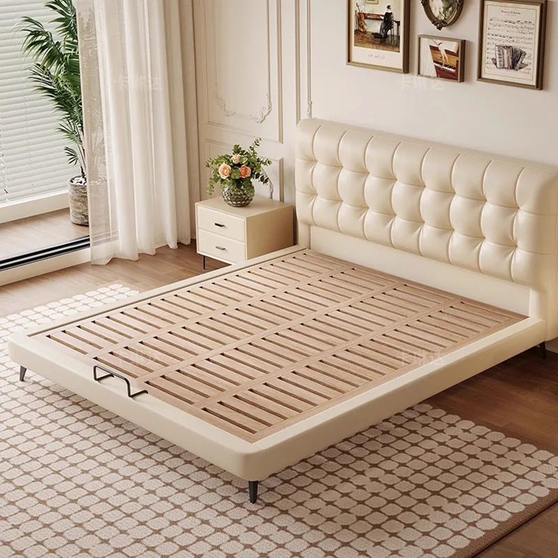 

Floor Girls Bed Bedroom Queen Double Luxury Modern Children Multifunctional Wooden Massage Bed Sleeping Muebles Trendy Furniture