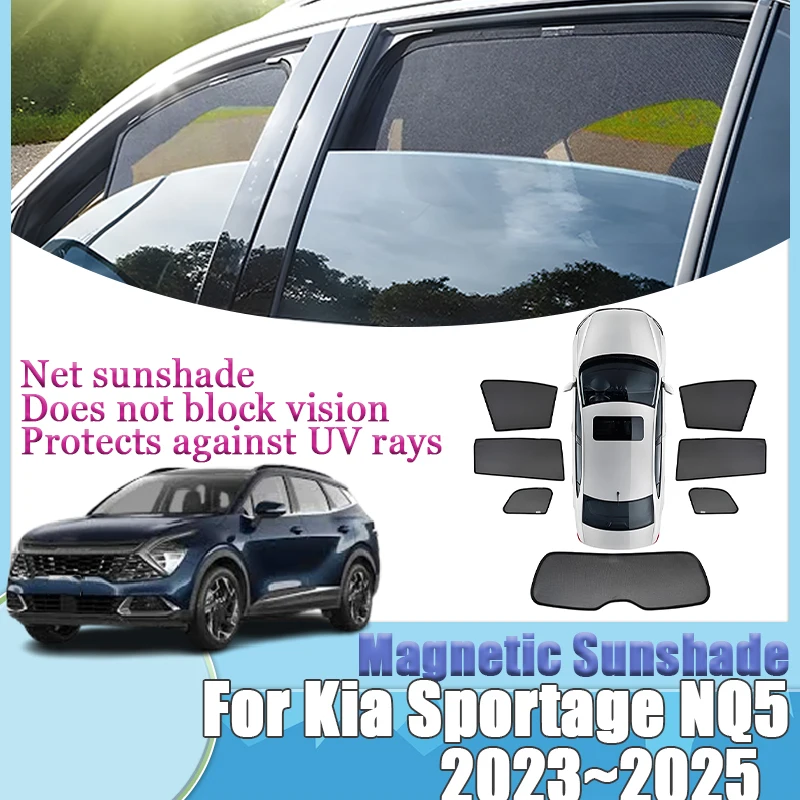 Car Sunshade For Kia Sportage NQ5 LWB Accessories 2023 2024 2025 Magnetic Mesh Visors Sunscreen Window Privacy Tools Accessories