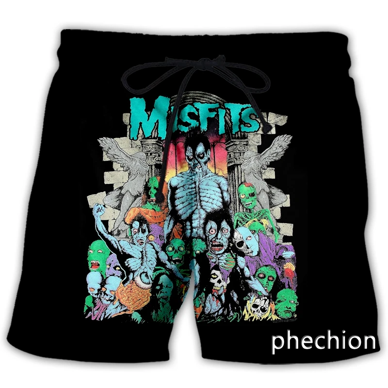 phechion New Fashion Men/Women Misfits 3D Print Casual Shorts Novelty Streetwear Men Loose Sporting Shorts L186