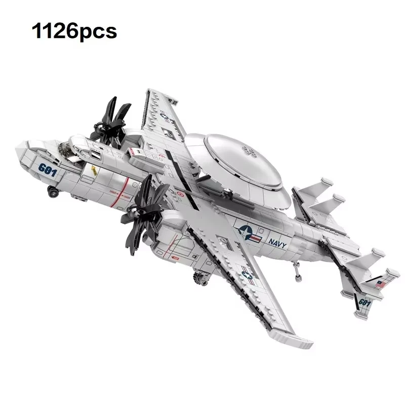 

Reobrix 33029 Building Blocks E-2 Airborne Early Warning Aircraft Eagle Eye Boys Building Blocks Toy