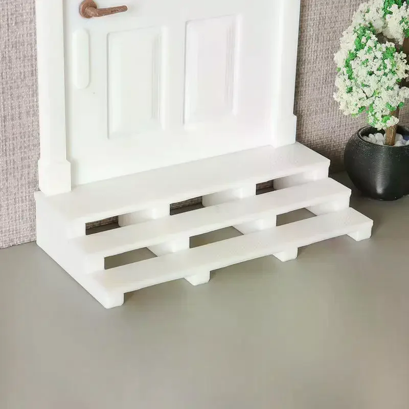 1 pçs casa de bonecas escada modelo mini simulação casa de bonecas diy micro paisagem ao ar livre decoração da escada acessórios móveis