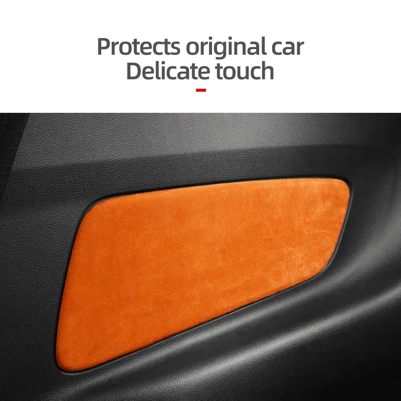 For Ford Mustang GT 2015-2023 Made of Alcantara Car Interior Rear Door Elbow Rest Panel Trim Stickers 2pcs Tuning Accessories view 5