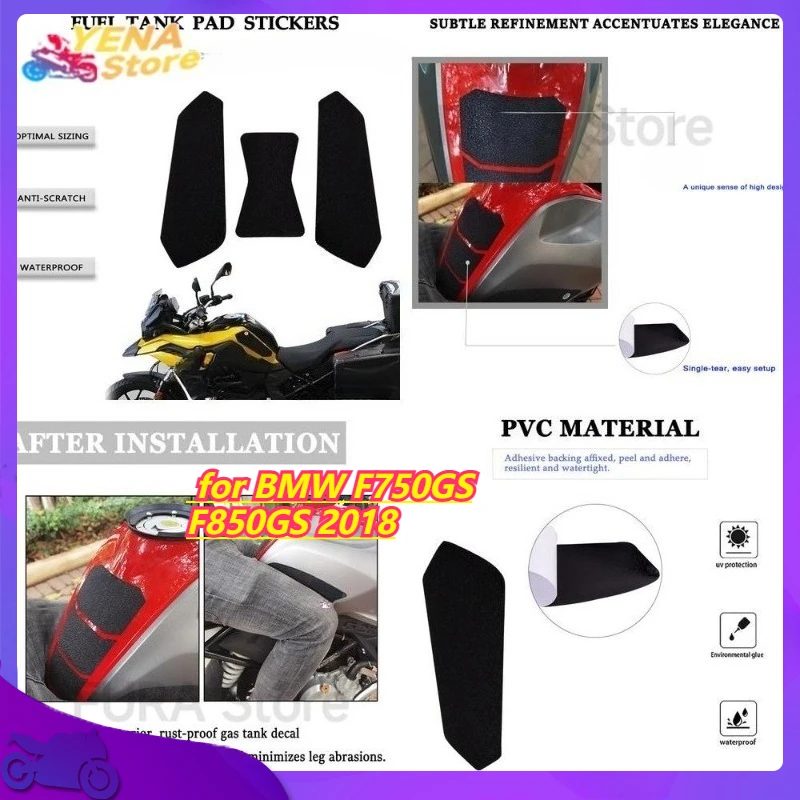 

Motorcycle Fuel Tank Sticker for BMW F750GS F850GS 2018 Fishbone Anti Slip Protection Side Decal