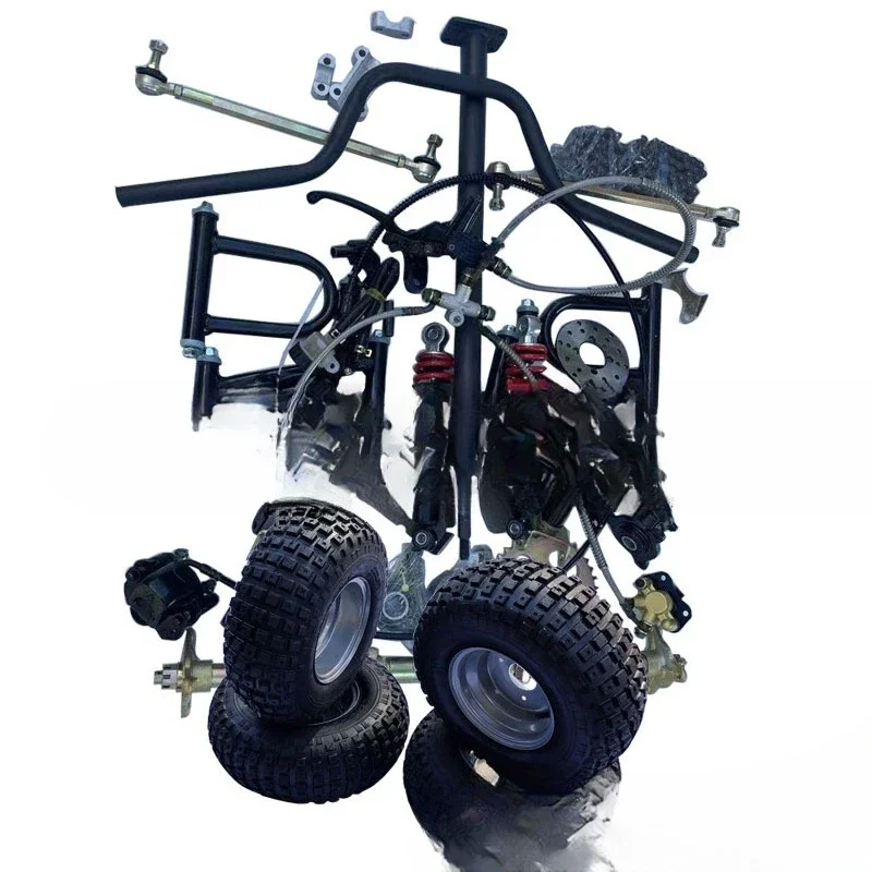 

Four-wheel modified box, kart accessories, kart front suspension, front and rear rocker arms, full set of frame wheels