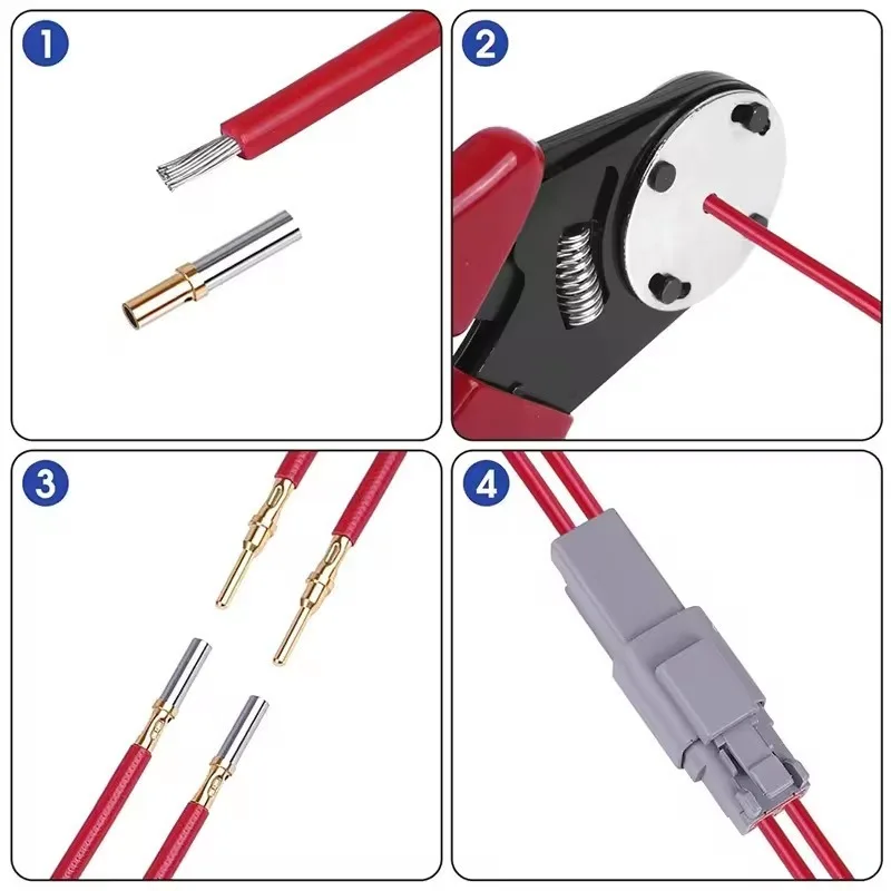 Hand Crimping Pliers, Heavy Duty Connector Crimper Fit For Terminal & HARTING Plug Crimp Work