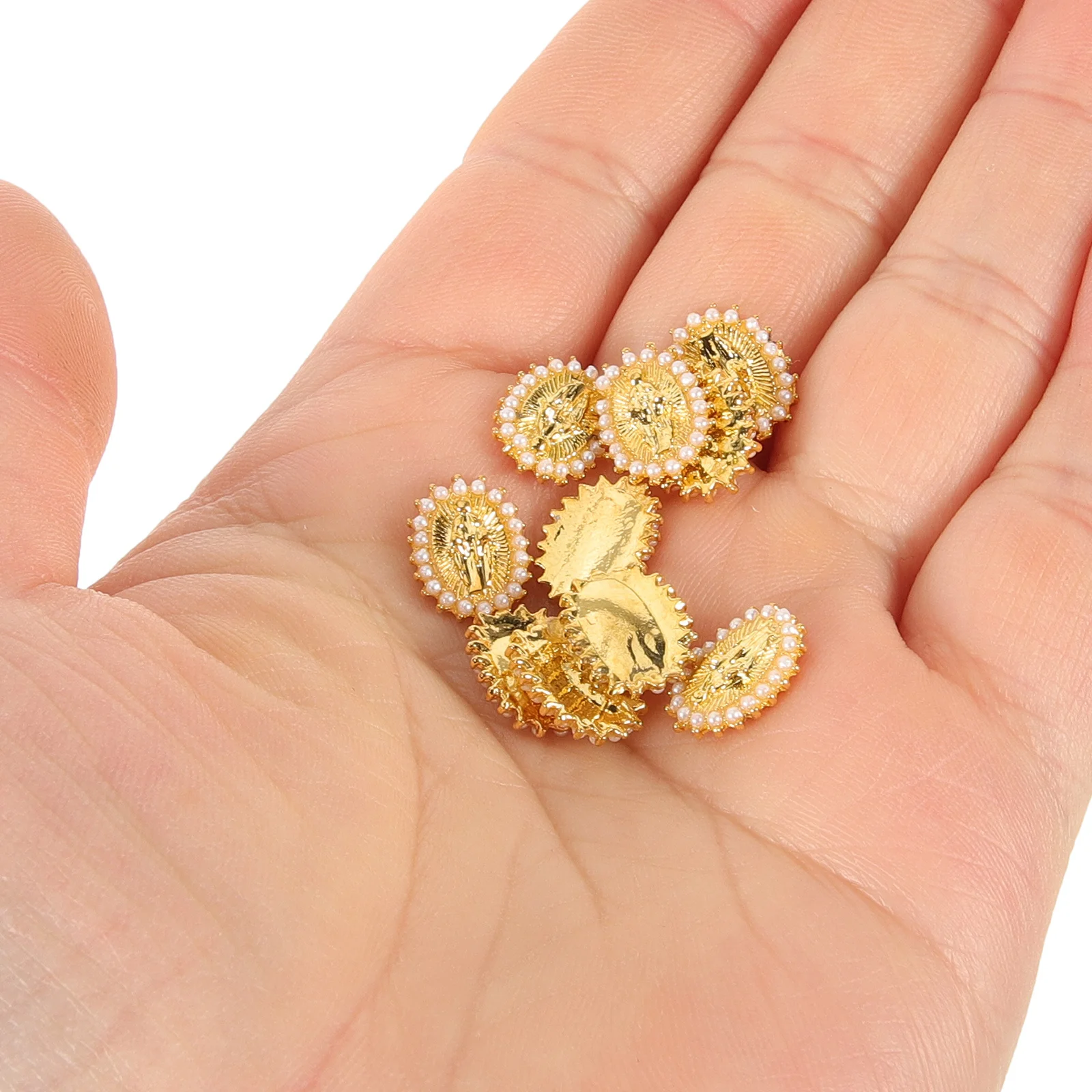 

10 Pcs Nail Sequins Beauty Rhinestone Gems Salon Accessories Stickers Nails Alloy Miss