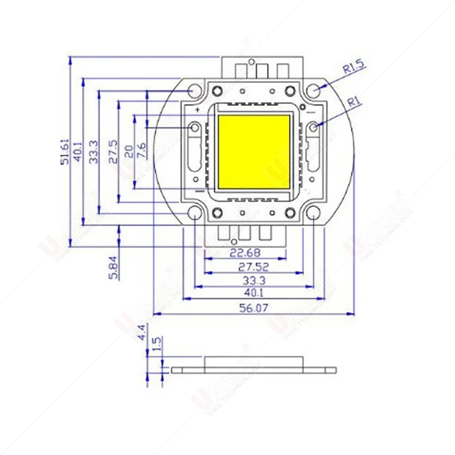 80W Full spectrum white+20W white High power Brightness LED Beads Chip Floodlight Lamp Spot Light Warm white/white COB Chips