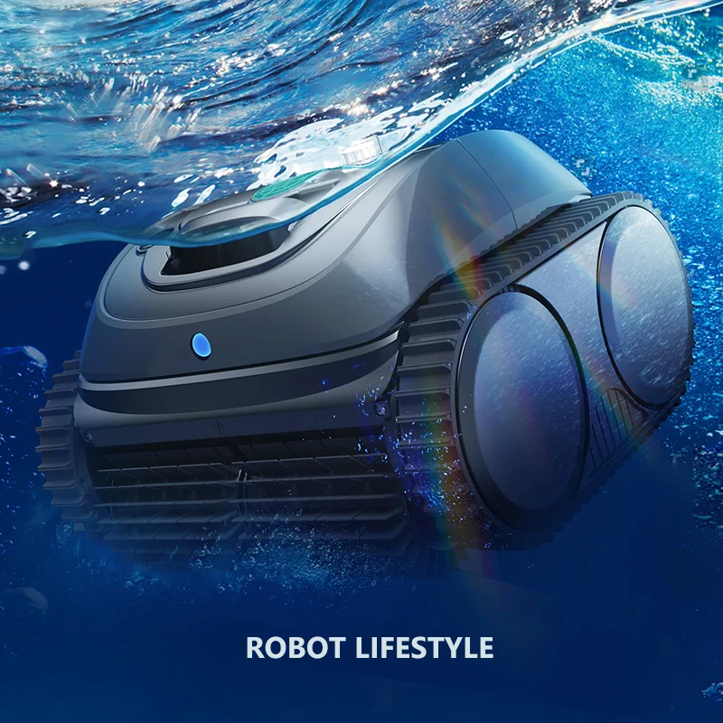 Cordless Robot Swimming Pool Vacuum Cleaner  APP Control Ultra Stronger Suction,Battery 4600mAh 120mins Running Time