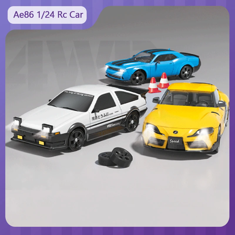 Ae86 1/24 Радиоуправляемый автомобиль для дрифта, высокоскоростной автомобиль с дистанционным управлением, гоночный светильник, зарядка, модель спортивного автомобиля, детская игрушка, подарок на день рождения