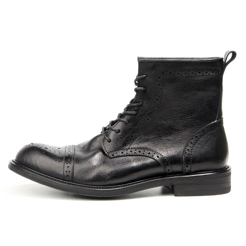 Luxusmarke Motorrad Chelsea Stiefel Rindslederstiefel Herren