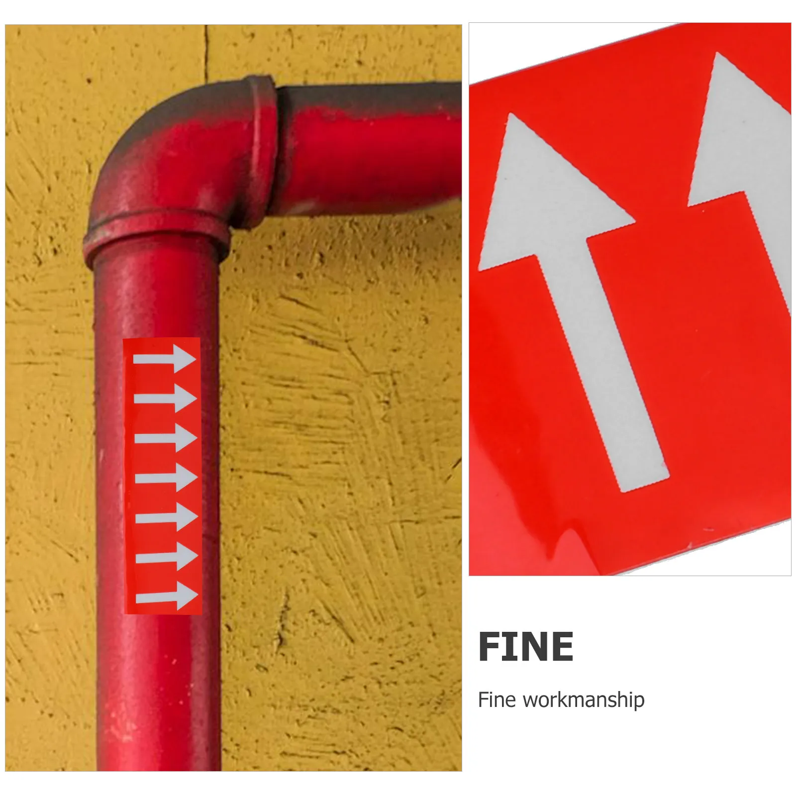 1 لفة الأنابيب بمناسبة ملصق عاكس اتجاهي السهم إشارة الشريط للاستخدام الصناعي لاصق مقاوم للطقس دائم #5