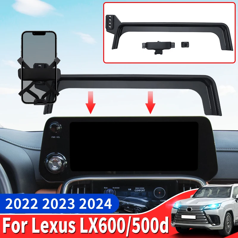 For Lexus LX600 500D 2022 2023  2024 Car Dedicated Phone Holder LX 600 Interior Modification Accessories upgrade Telephone Base