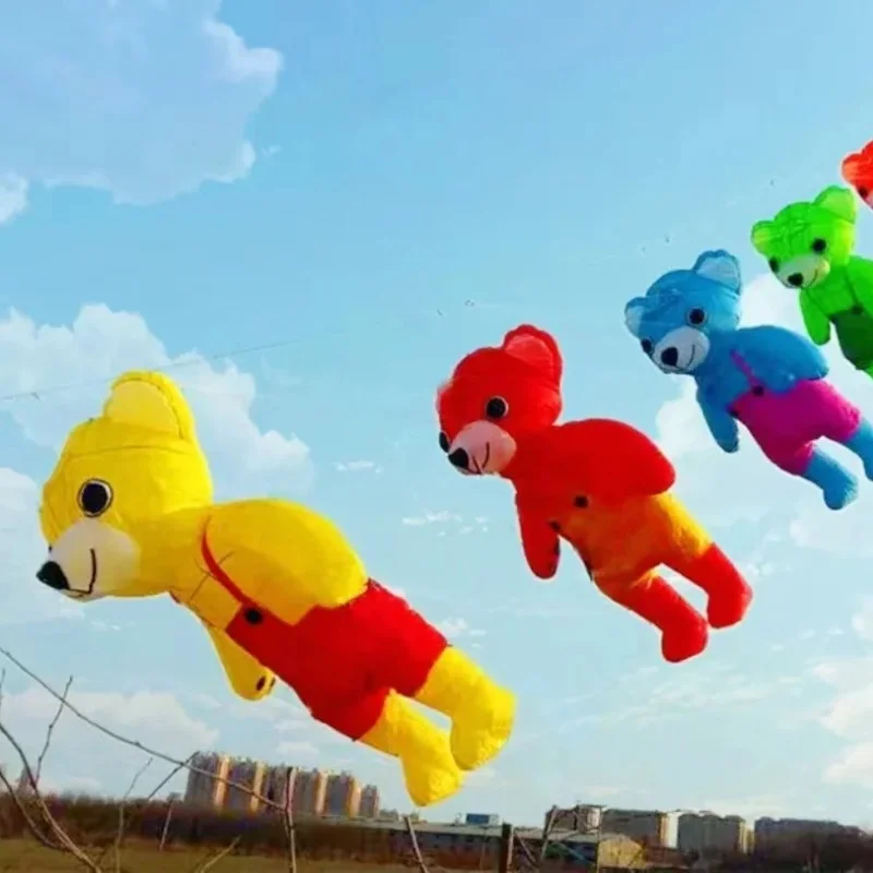 Free shipping giant kite bear kite inflatable kites outdoor toys soft kite string reel animal kites inflatable games windsock