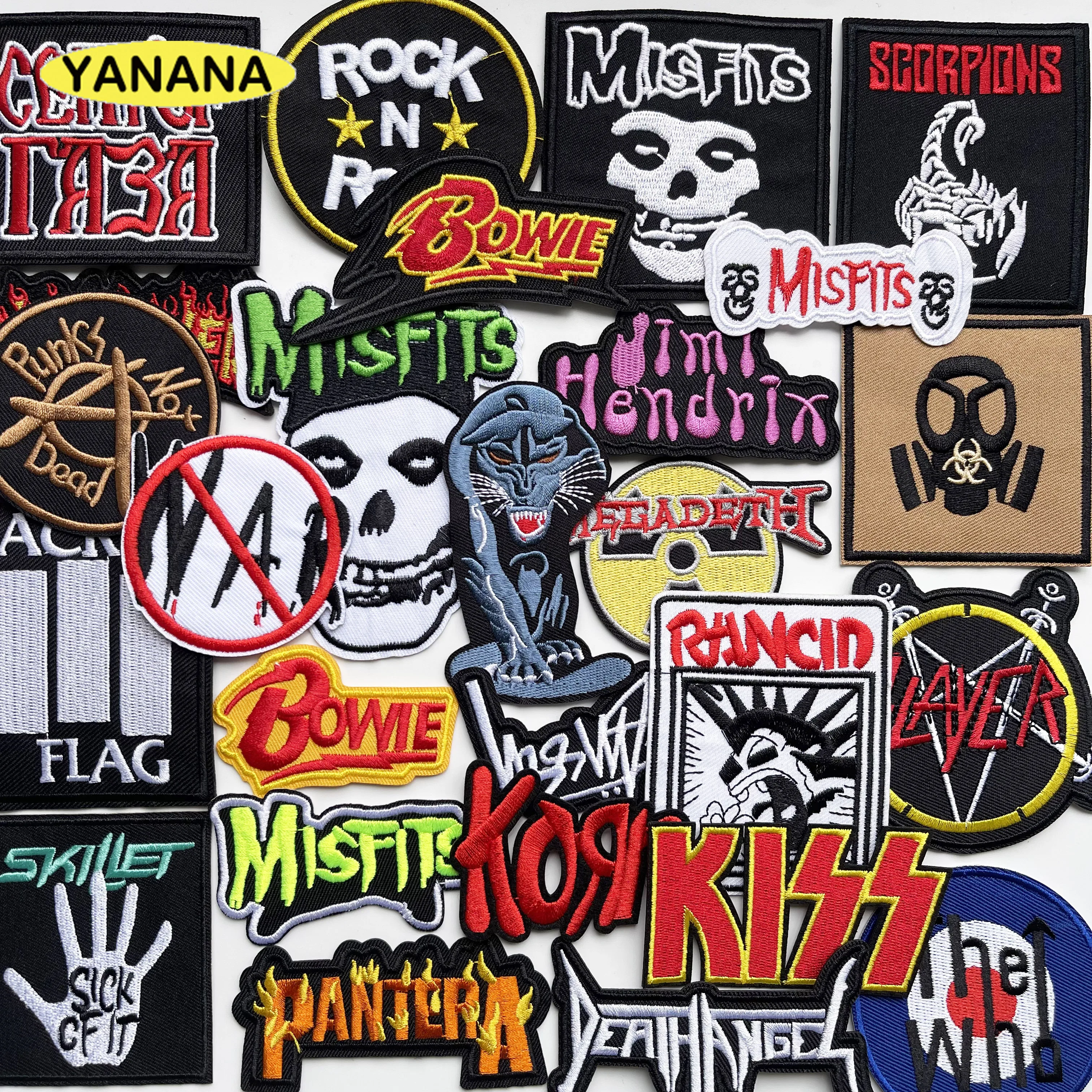 Punk Rock Band Iron on Patch for Clothing Embroidery Badges Heavy Metal Clothes Stickers  Sewing Jacket Jeans Appliques