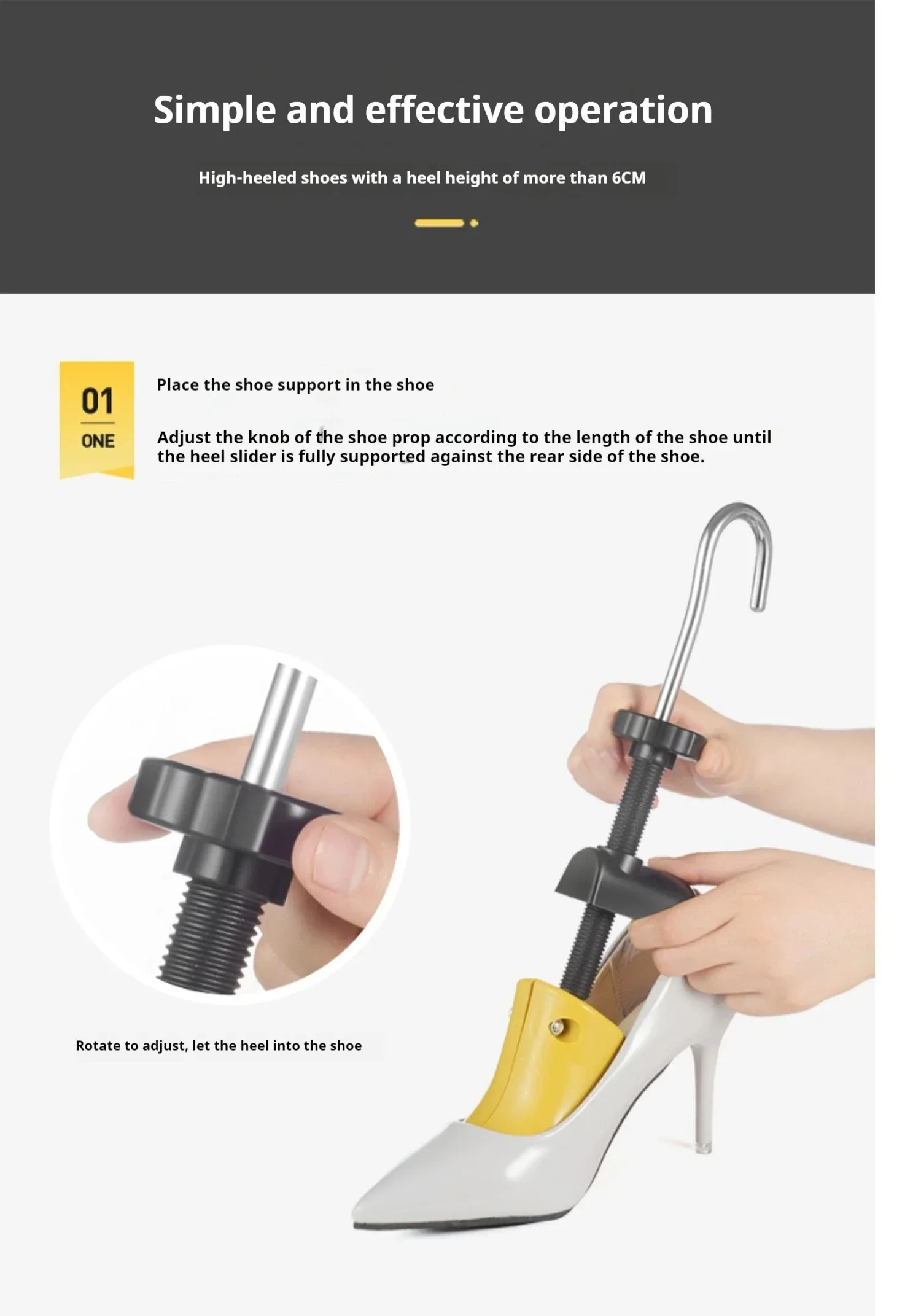 Praktischer Schuhspanner, verstellbare Länge, Breite, Schuhspanner, Stiefelhalter, Former, Unterstützung, Schuhspanner, für Männer und Frauen, Absätze, Schuhe, Baum – Detail 5