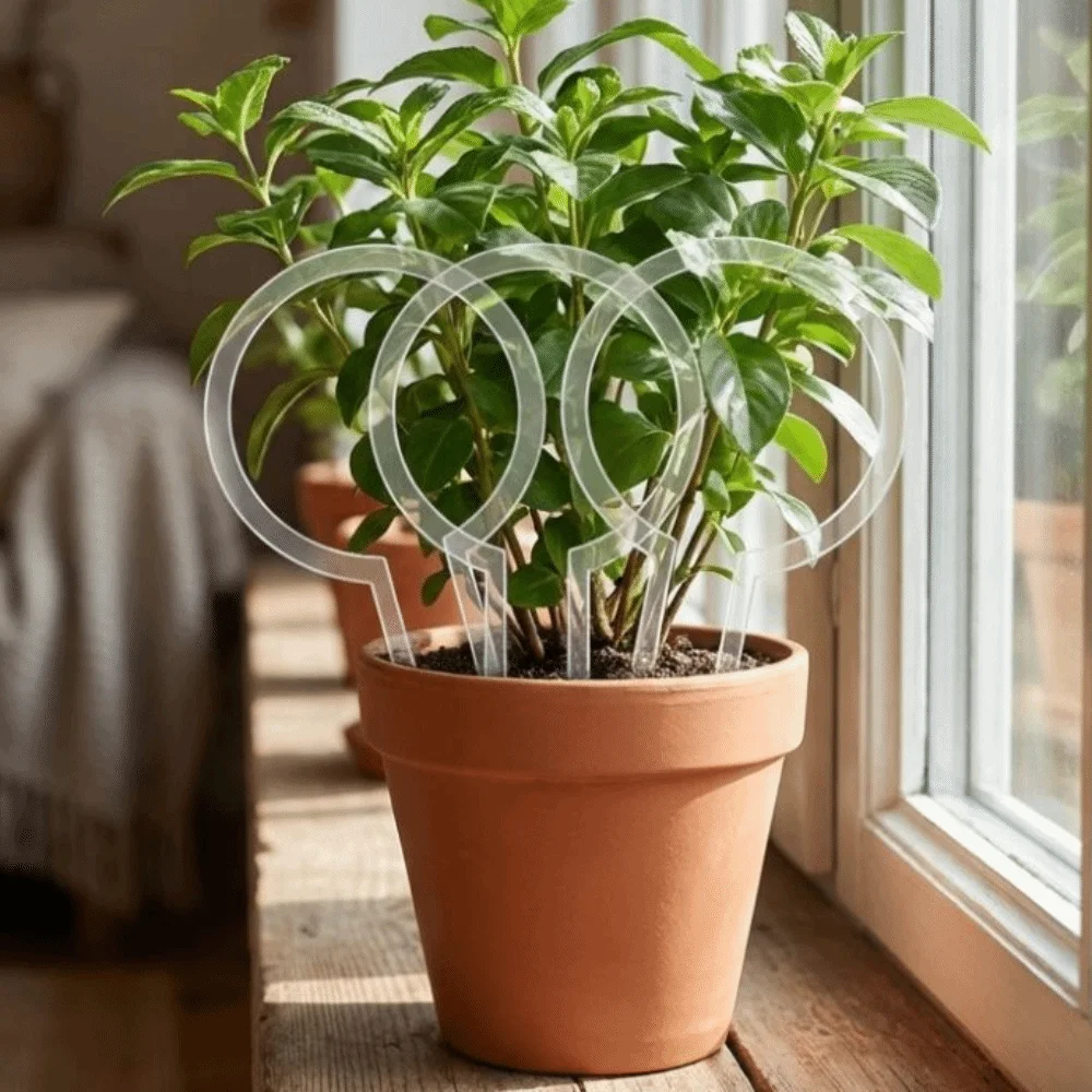 Transparent Acrylic Plant Bracket Round Shape Weather-resistant Climbing Plant Support Sturdy Plants Growth Stand Climbing Vines