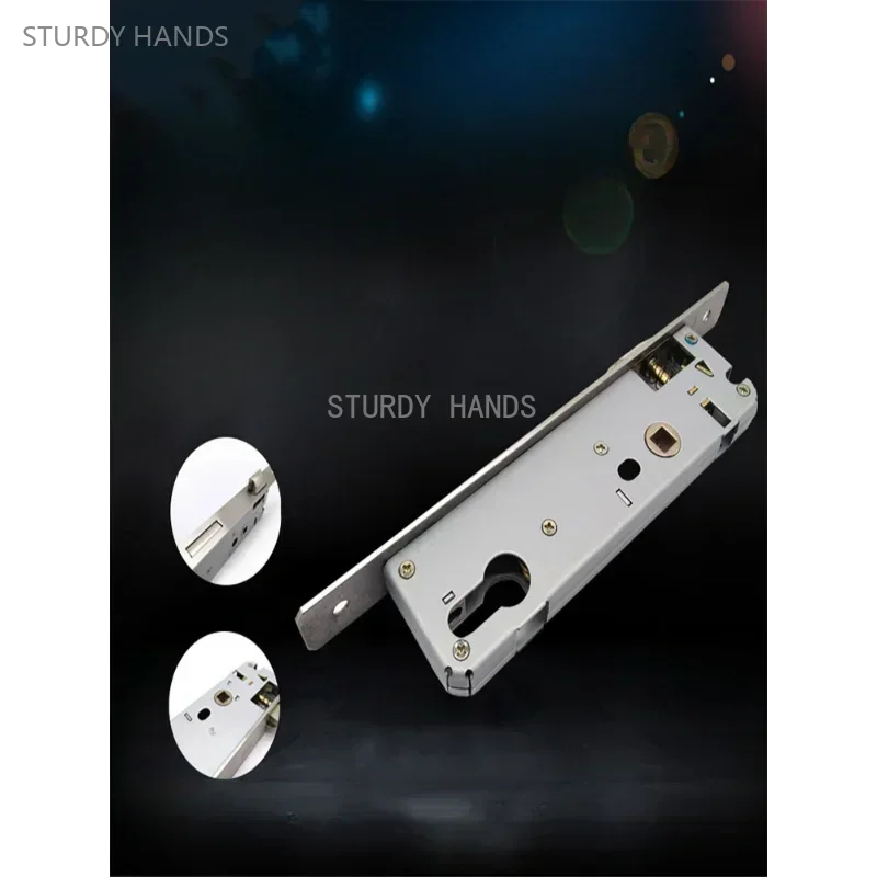 1 set of thickened stainless steel 85 * 35/30/25/20 series lock plastic steel aluminum alloy flat door lock body Excluding keys