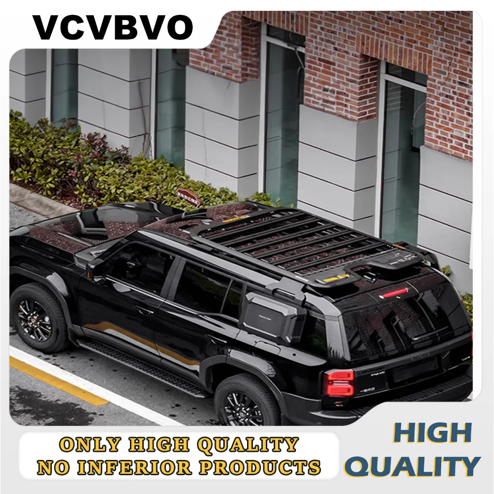 

Toyota Prado LC250 Модифицированные детали Багажник на крышу Аксессуары для платформы Самовождение Низкая ветроустойчивость Низкий уровень шума Алюминиевый сплав