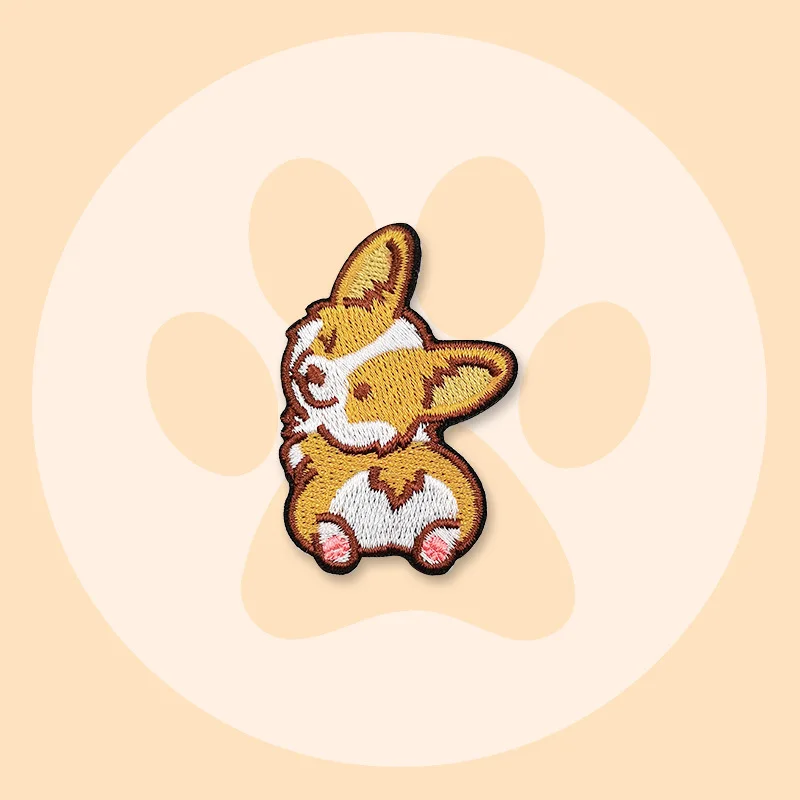 Zhino computer cartoon puppy embroidery cloth sticker cute pet animal embroidery sticker DIY dog adhesive ironing embroidery stamp