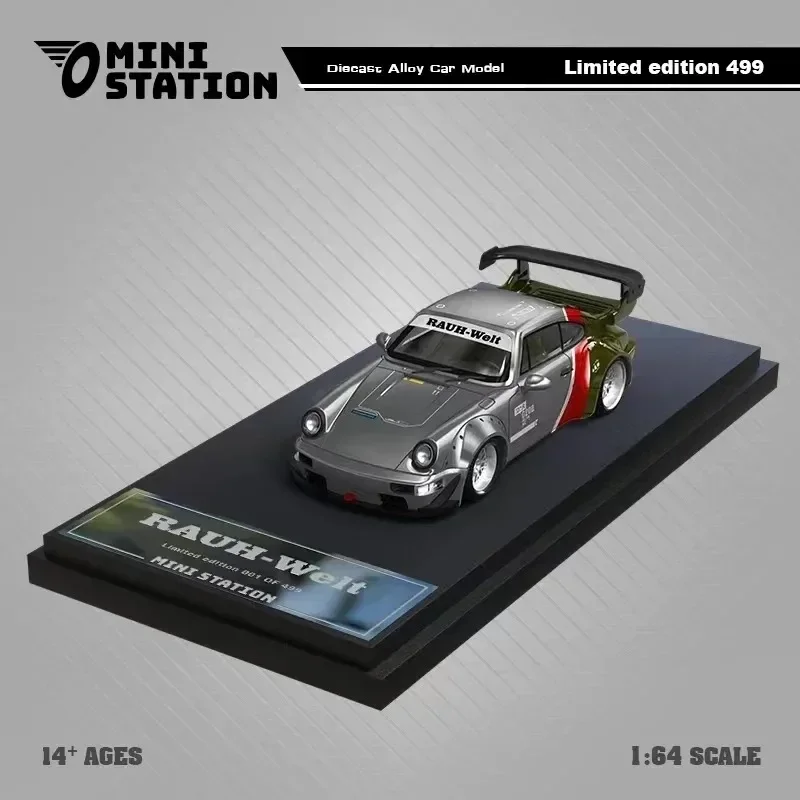 

1:64 MiniStation RWB 964 GTtail SAMURAI Diecast Diorama Car Model Collection Toys Time Micro