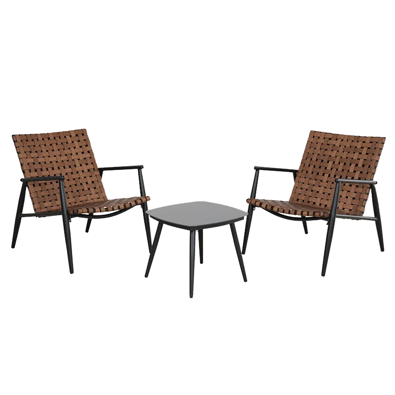 

Luxury Foldable Outdoor Chairs Aluminum Rattan Back Patio Furniture Set for Hotel Garden and Courtyard Use