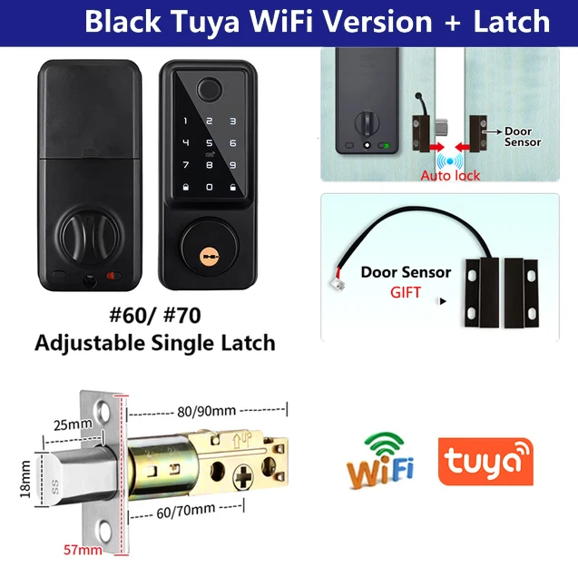 Keyless Deadbolt Smart Lock with App & Fingerprint product image