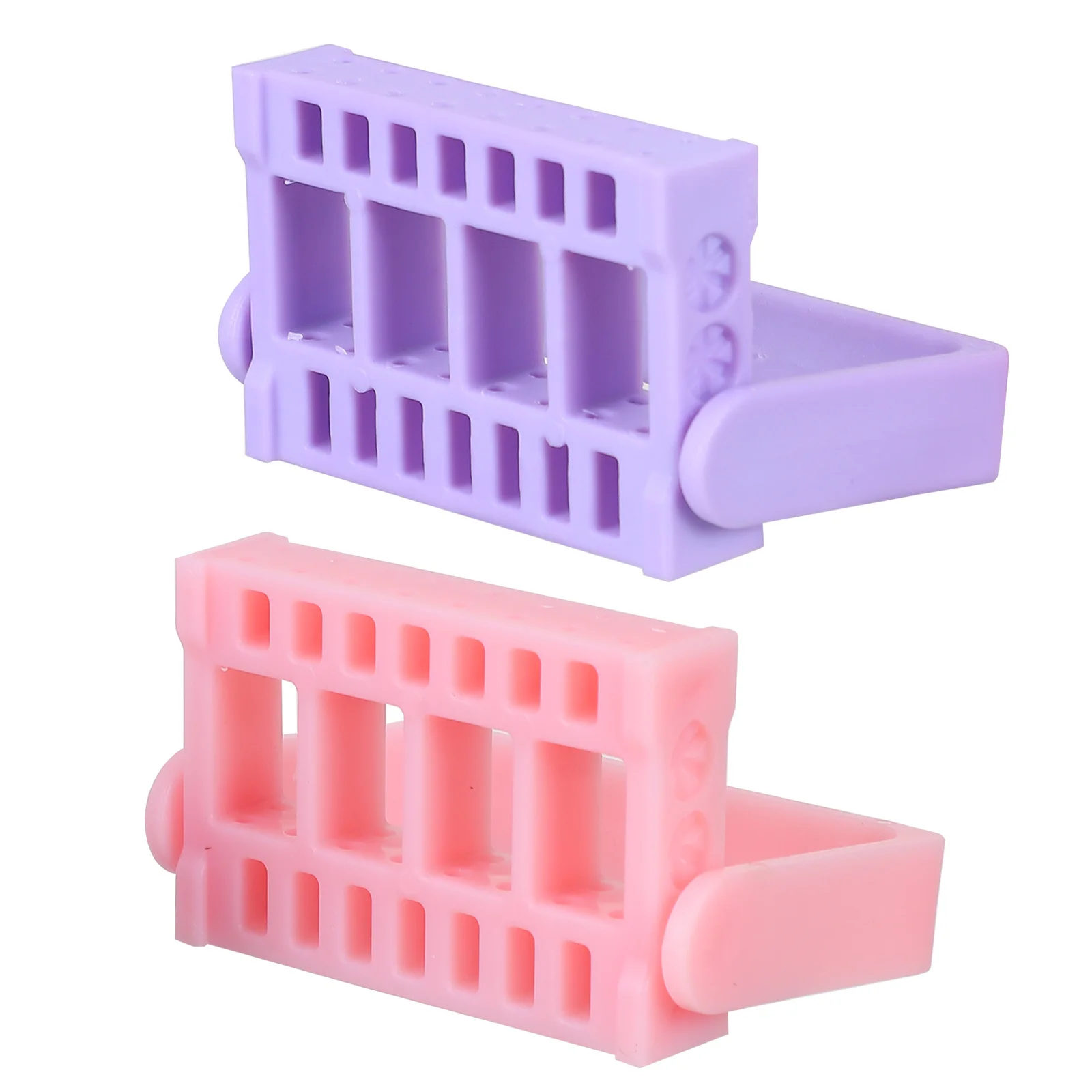 Rack de cabeça de moagem para manicure, 2 peças, 16 buracos, suporte para brocas de unhas, presente pensativo para amantes da arte do prego, armazenamento de brocas organizadas