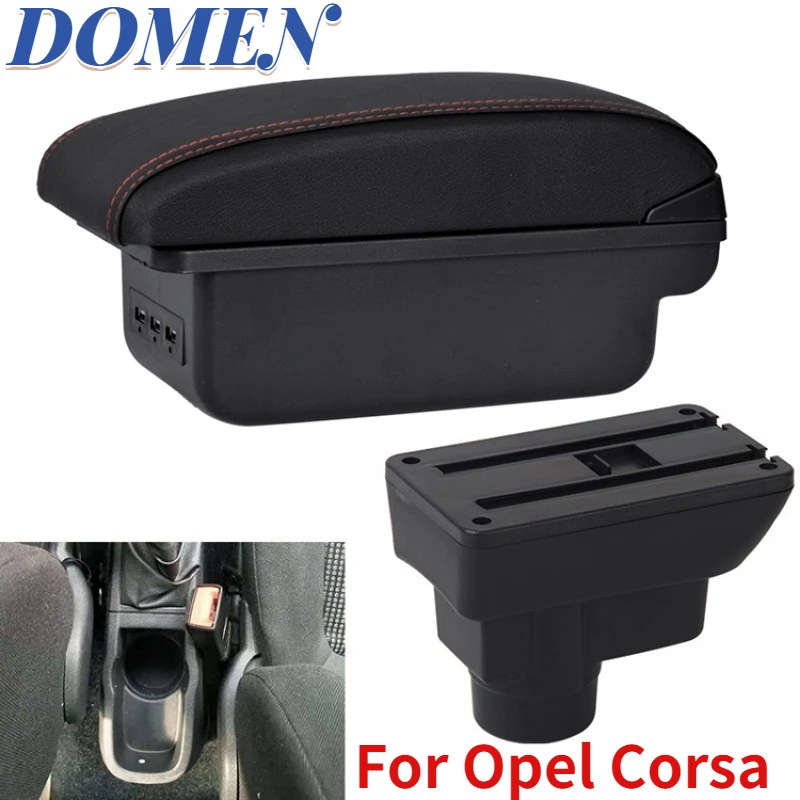 

For Opel Corsa D Armrest Box Opel Corsa Car Central Storage Box Cup holder Ashtray Accessories Interior Parts Retrofit Details