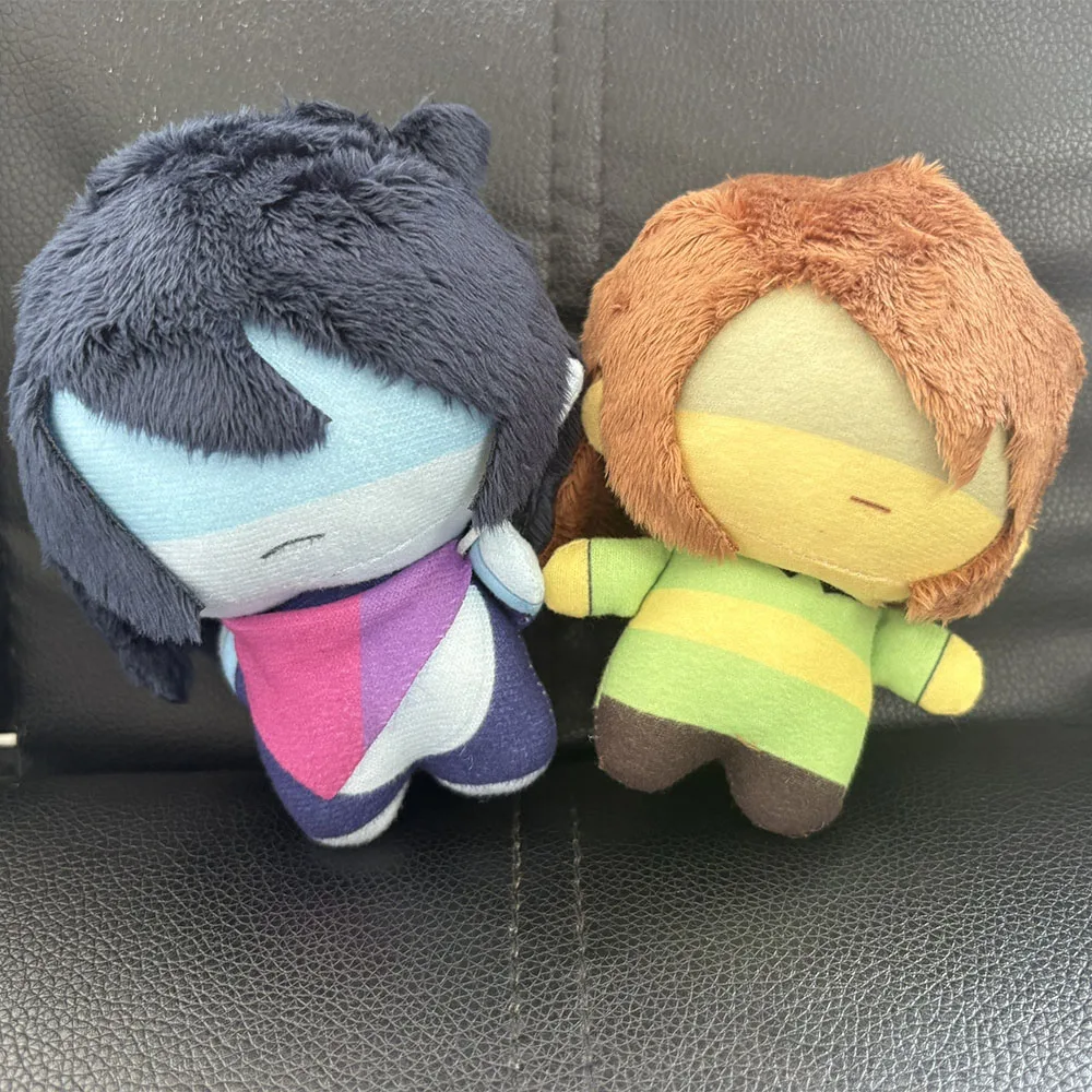 Halloween 10cm Kris Pendant Plush Doll Deltarune Charater Cotton Bag Toy Game Frisk Stuffed Dolls Body Birthday XMAS Gift