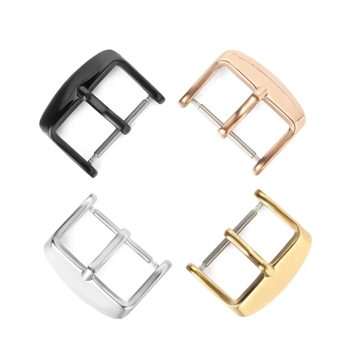 10/12/14/16/18/20/22/24mm 시계 밴드 버클 스테인레스 스틸 핀 걸쇠 시계 액세서리 가죽 밴드 스트랩 시계 버클