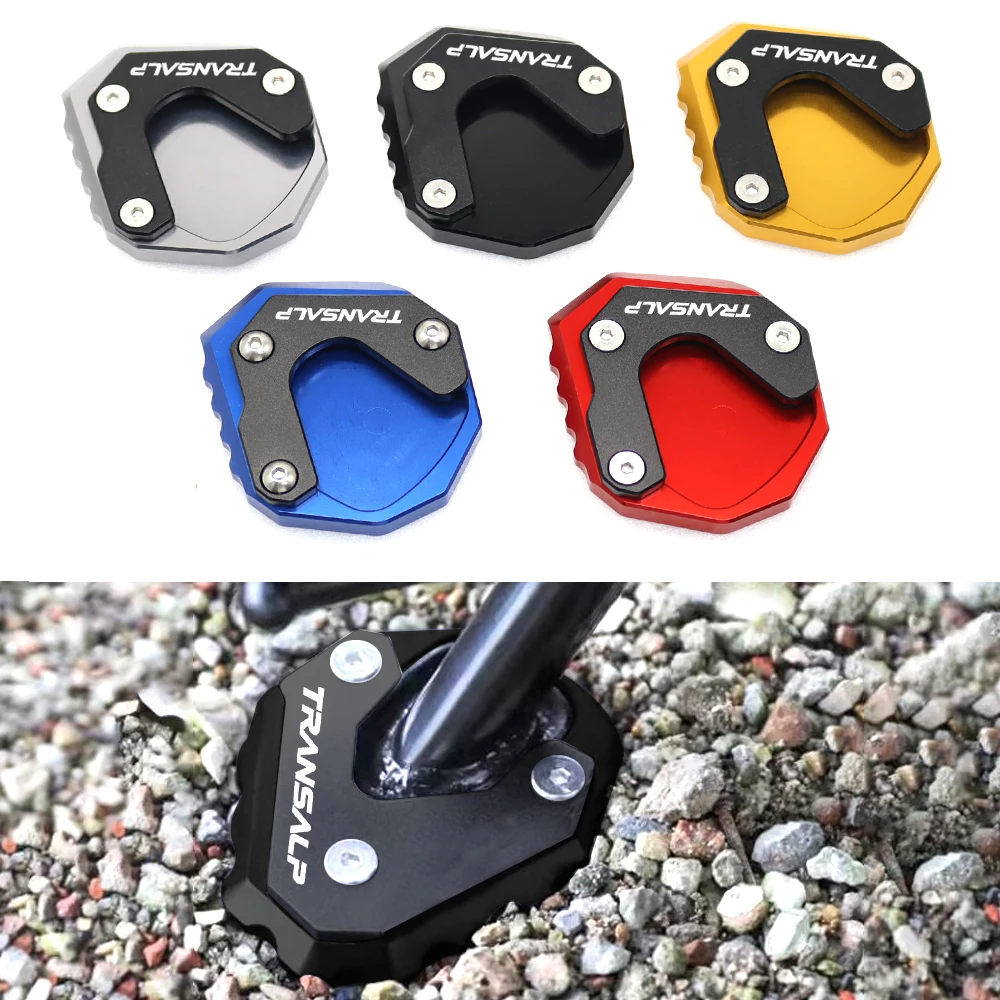 

XL750 Transalp Motorcycles Accessories Aluminum Side Stand Enlarger Plate Kickstand Enlarge Extension For Honda XL 750 2023