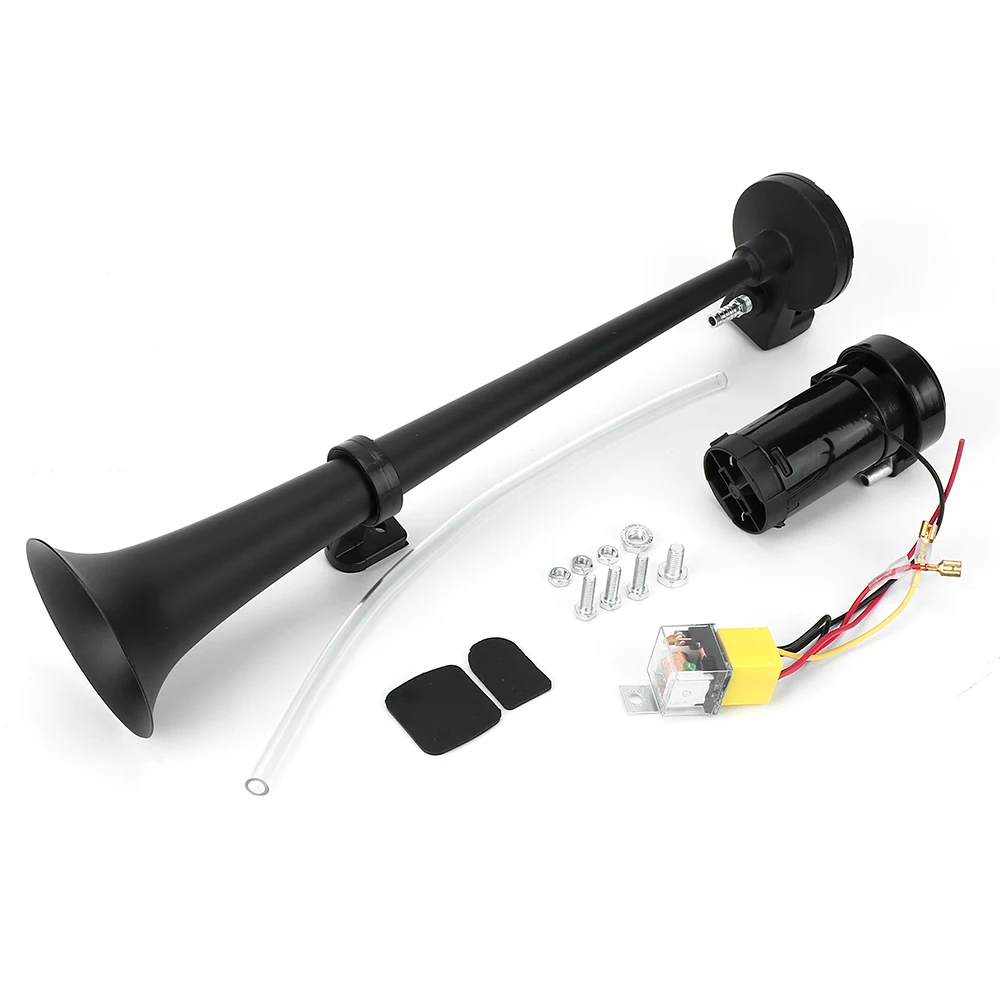 Car Air Horn 12V 180 Hertz Horn 17inch 150DB Universal Single Trumpet Compressor Super Loud