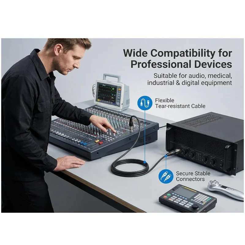 For Music Player Power Auditory Video Security Equipments Connection DIN 3pin Male to Male Female 3 Pin Transmission Cable