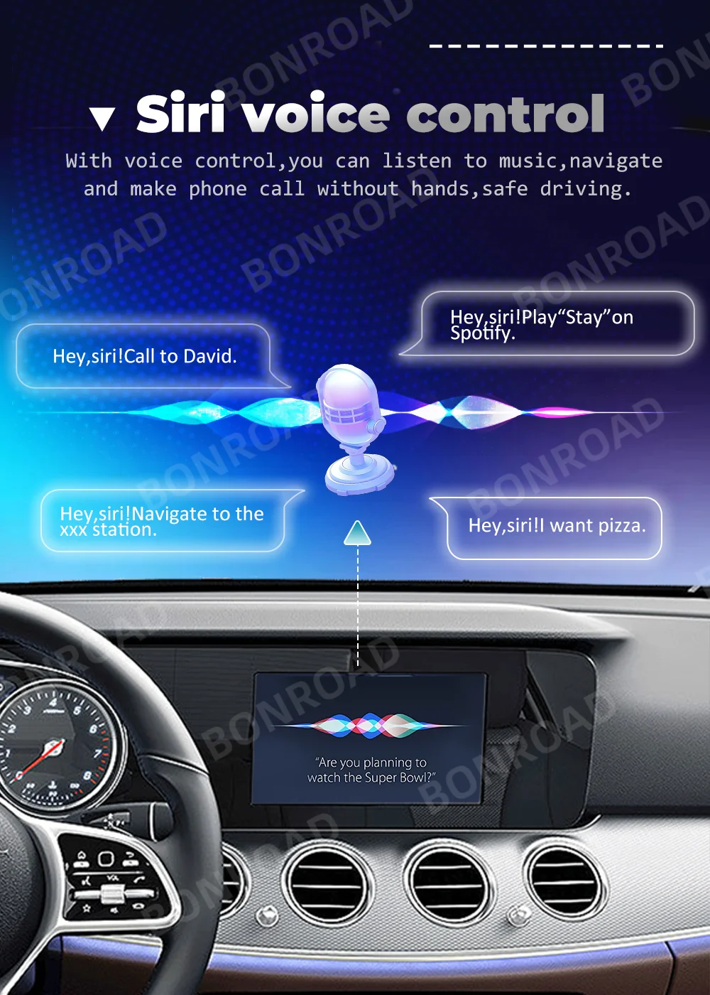 BONROAD Wireless CarPlay Android Auto Interface Smart Modul für Benz E W213 NTG 5.5 mit AirPlay Bluetooth Mirror Link Adapter – Detail 4