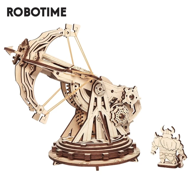 Robotime Drewniane puzzle 3D Średniowieczna gra o opanowanie broni Zestaw do montażu Prezent dla dzieci Nastolatki Dorosły Zabawka strategiczna KW401 KW801