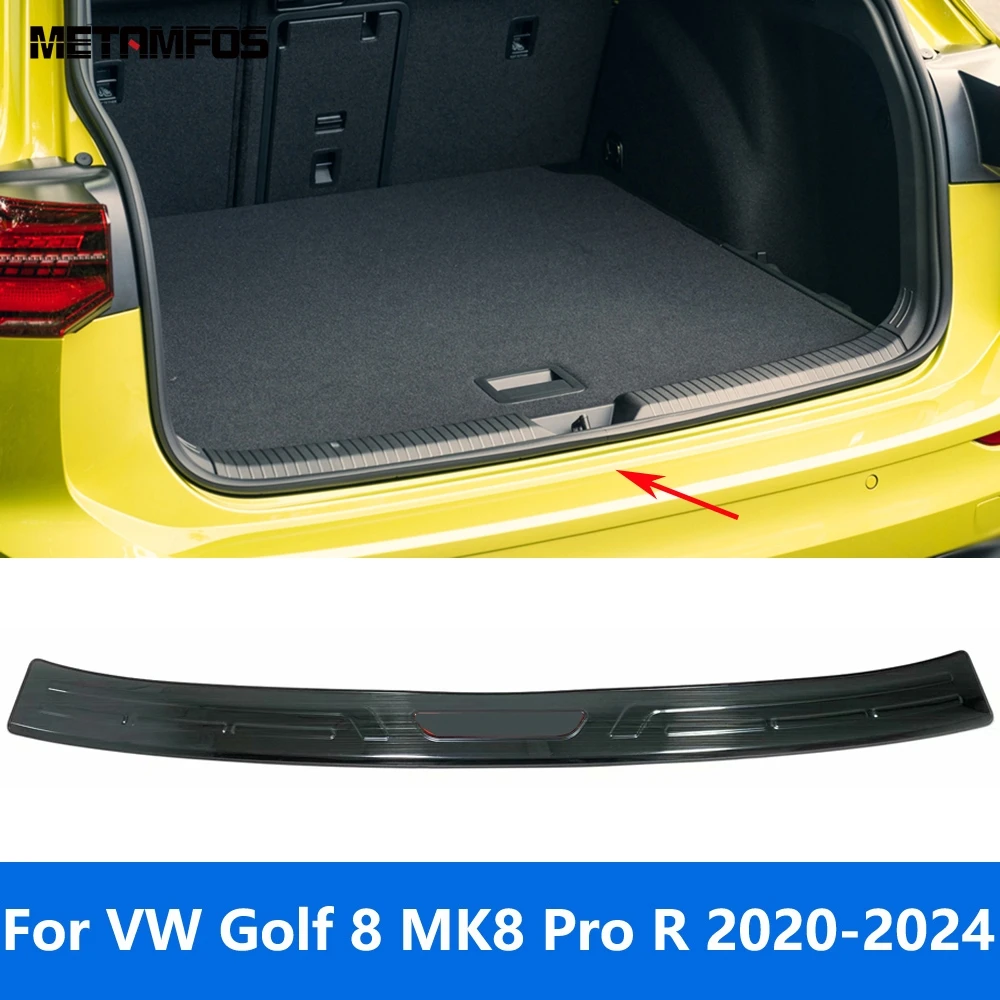 Accessories For Volkswagen VW Golf 8 MK8 Pro R 2020-2023 2024 Exterior Rear Trunk Bumper Foot Plate Door Sill Scuff Guard Plate