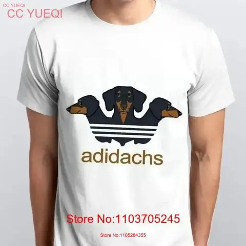 Dachshund Dog adidachs funny T shirt Choice of size cols mens womens vintage Washed streetwear Soft Comfortable homme
