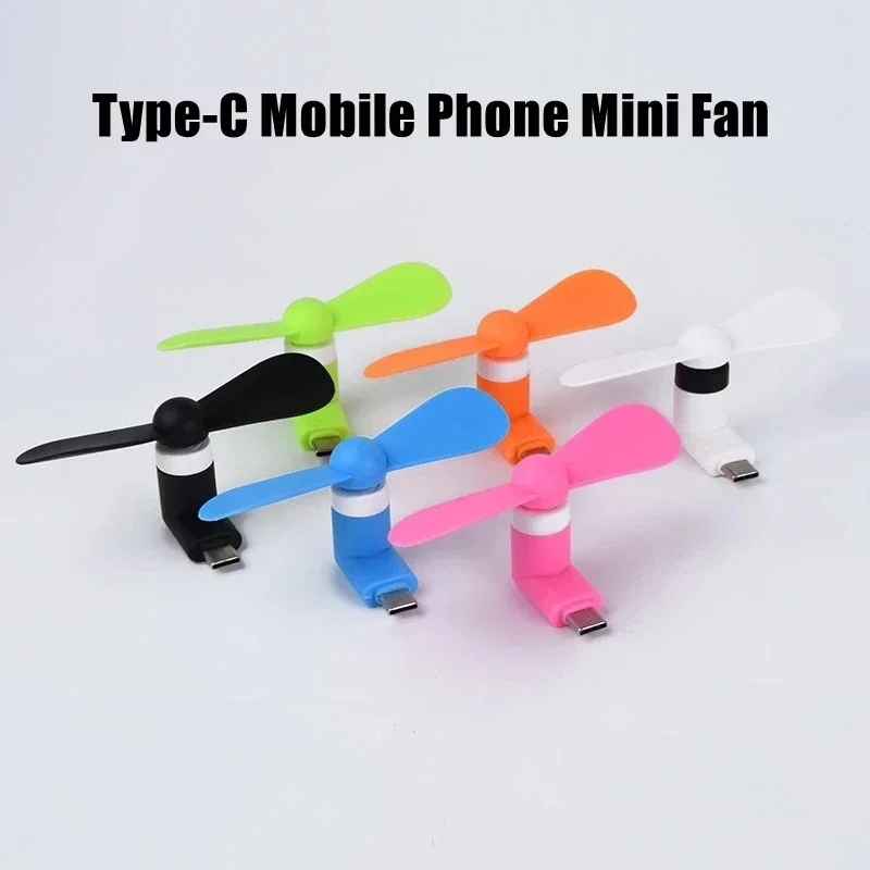 Kreative Mini tragbare Mikro-Lüfter Handy Mini-Lüfter Laden Schatz Lüfter USB-Gadget Lüfter Tester für Typ-C