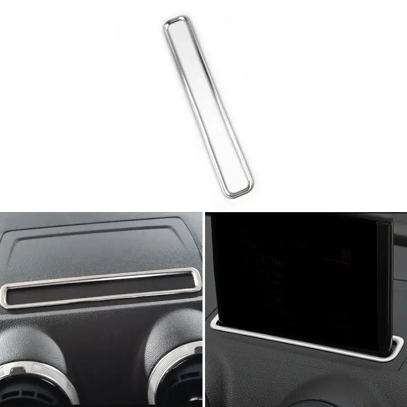 Stainless Steel Car styling Interior Navigation Frame Cover Trim For Audi A3 8V 2013 2014 2015 2016 2017 2018 2019