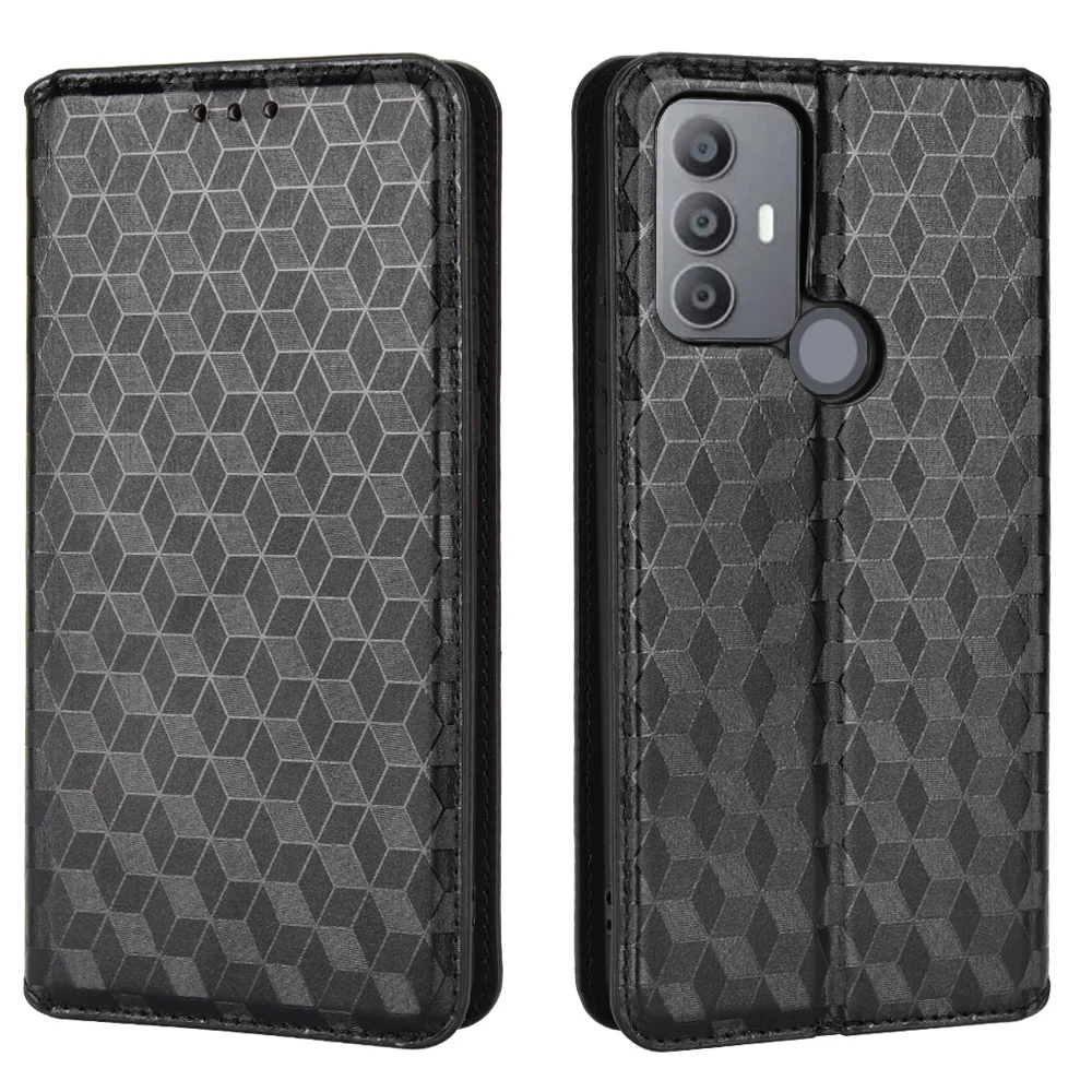 Flip Leather Cover For TCL 305 Case 6.52