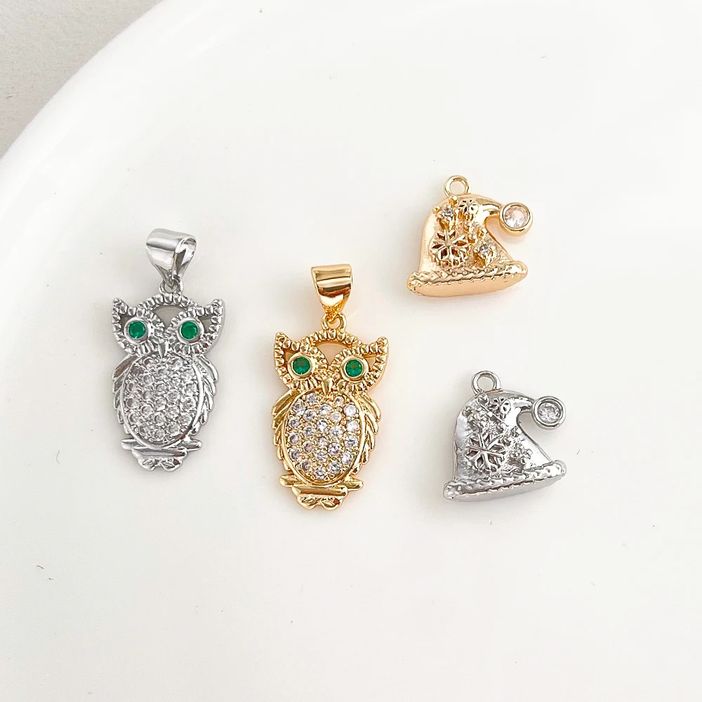 

Cordial Design 20Pcs Jewelry Accessories/Hand Made/Genuine Gold Plating/Owl Hat Shape/Copper Pendant Necklace/DIY Charms #196107