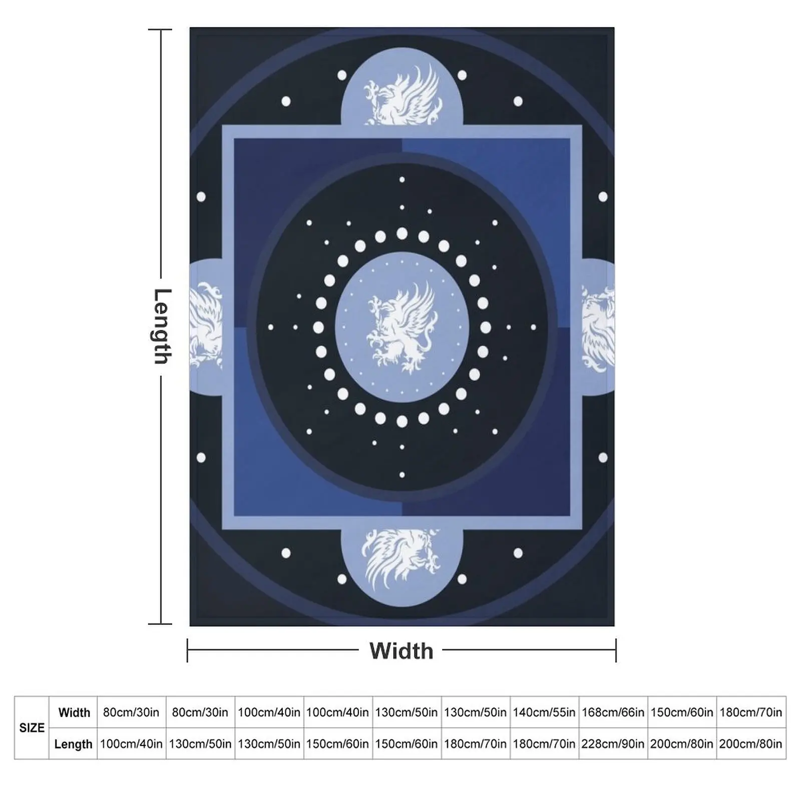 Grey Warden Mandala - Dragon Age Geometric Art Throw Blanket Cozy Warm Blanket for Bed Room Decor