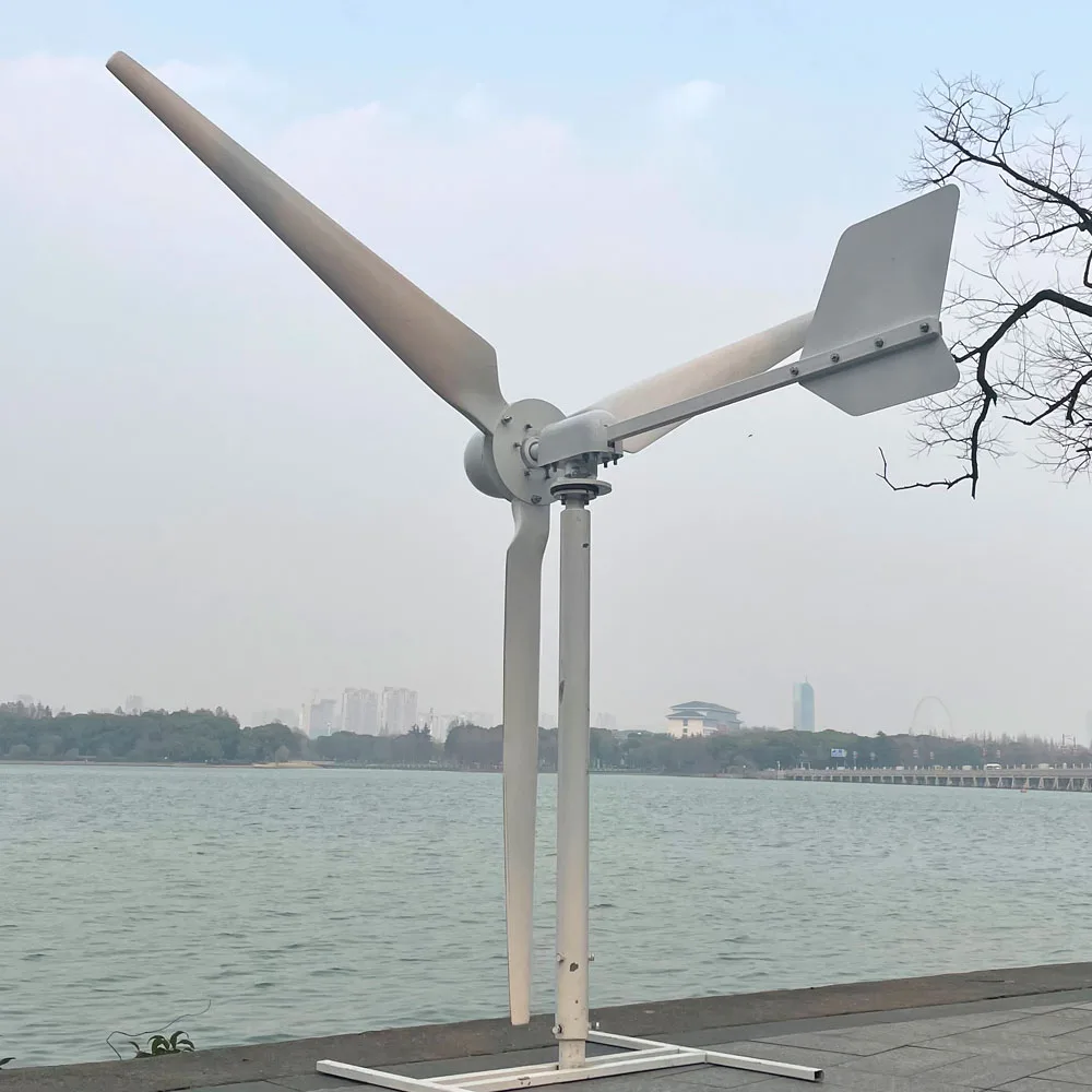 CE Certificated 5000W 10000W 3 Blades Low RPM Horizontal Wind Turbine Generator Alternative Energy With MPPT Controller For Home