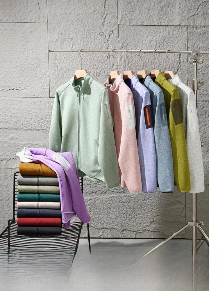 

Outdoor Fce King Men's Zip-Up Hooded Jaet Stand Fit Polyester Long Sve Stand Collar Cardigan Sle LT Series