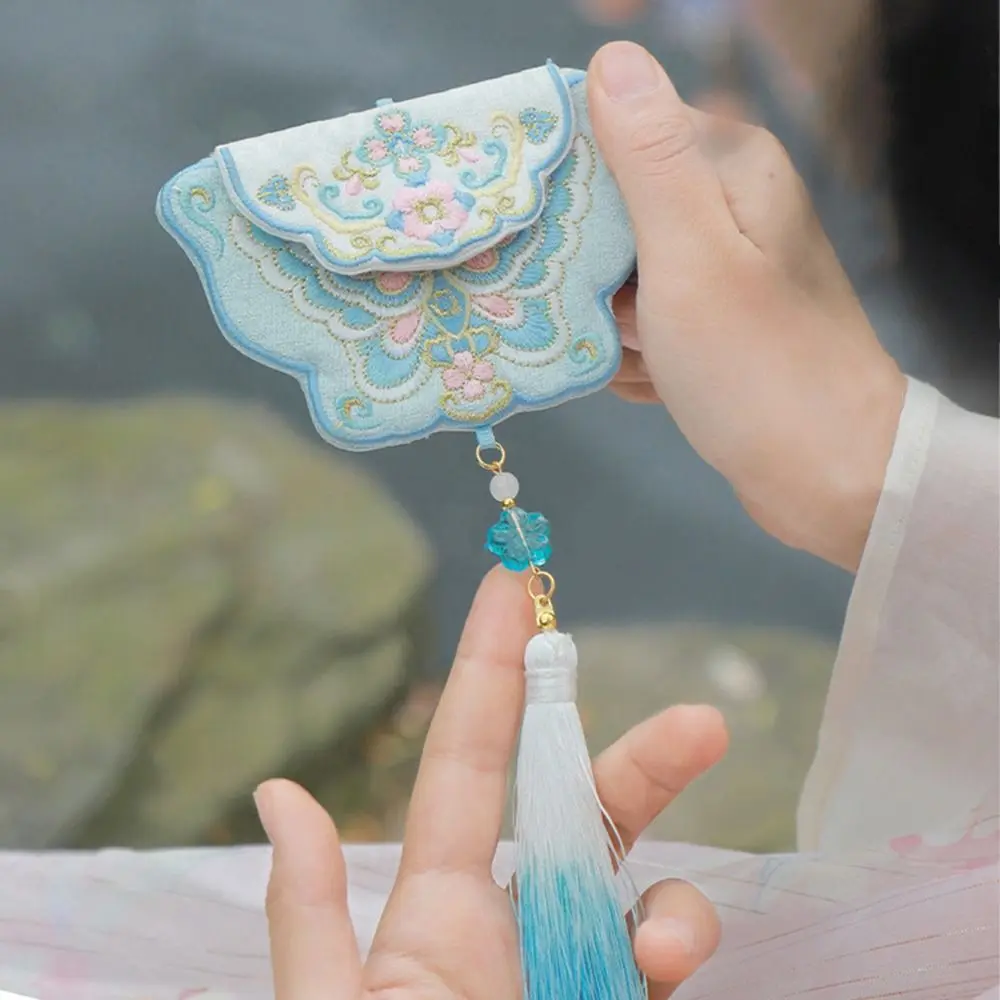 Saco de saquinho de festival de meio outono dos desenhos animados estilo chinês pendurado saco da sorte artesanato artesanal bênção bolsa festival de meados de outono