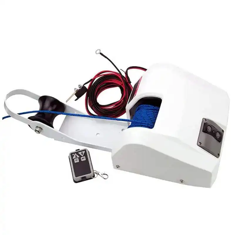 

White 12V Electric Windlass 35SW Winch Applicable Anchor Weight 16kg Yacht Marine Parts Seawater Anchor Automatic