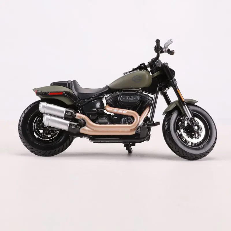 Maisto 1:18 Harley Davidson 2022 Fat Bob 114 Die Cast Vehicles Collectible Hobbies Motorcycle Model Toys Gifts for Kids